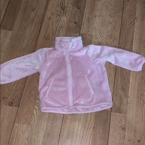Pink fur material baby jacket